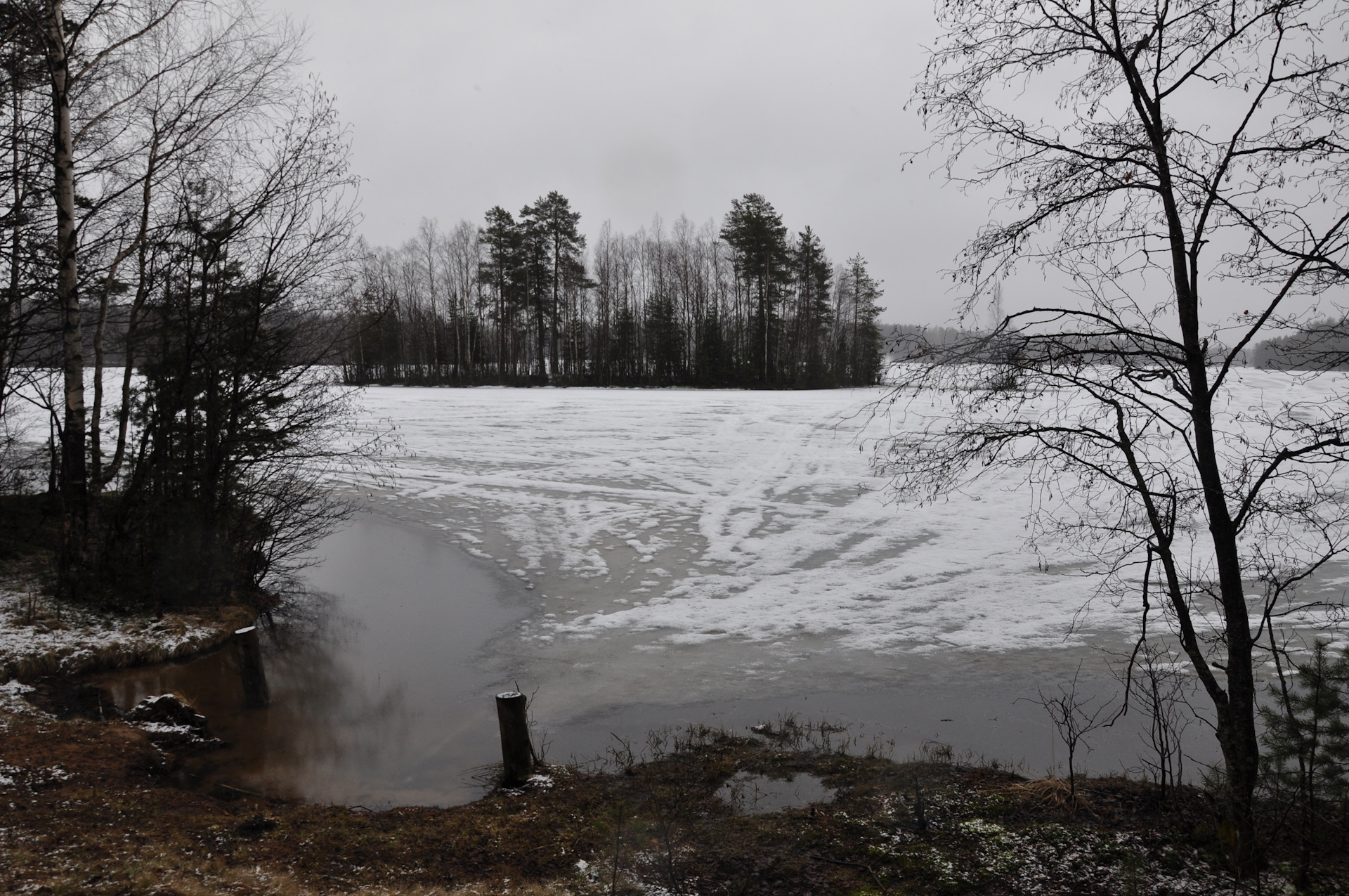 Медное озеро Ленинградская область зимой