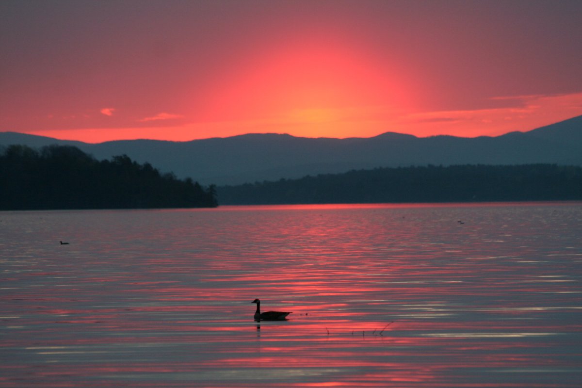 Штат Вермонт озеро Шамплейн