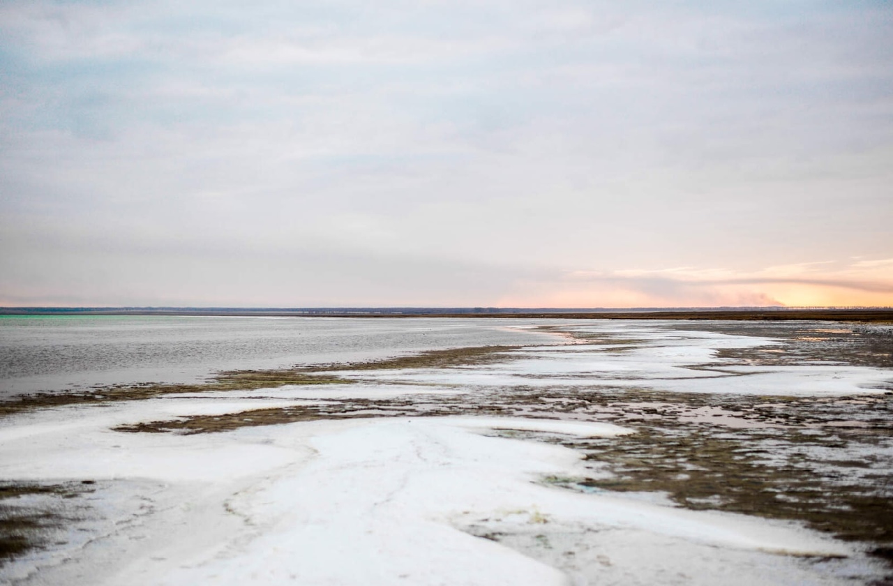 Солёное озеро в Омской области
