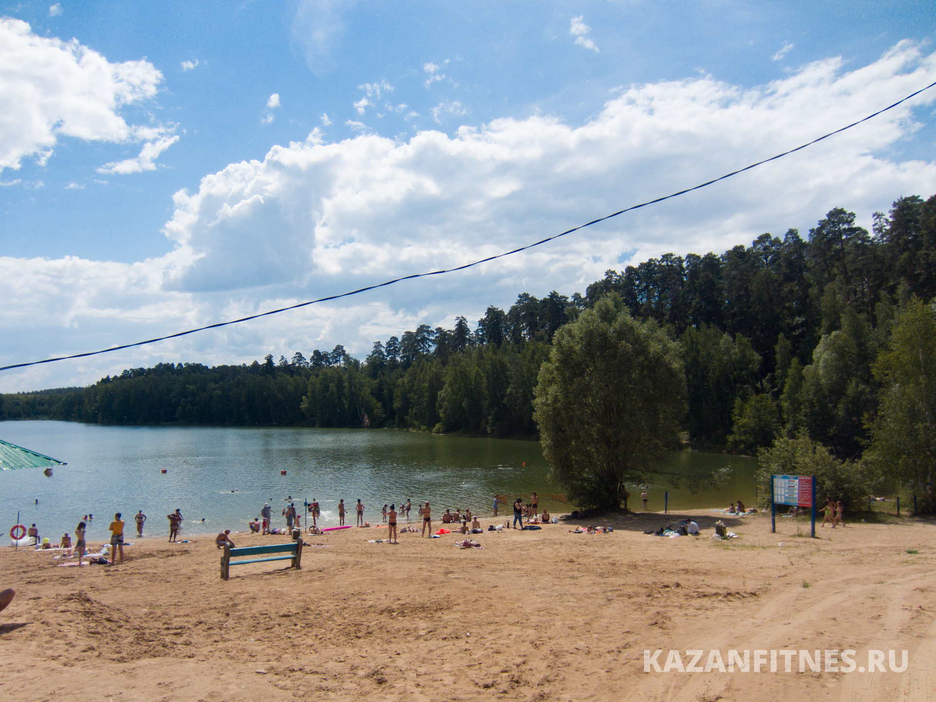 Глубокое озеро Казань пляж