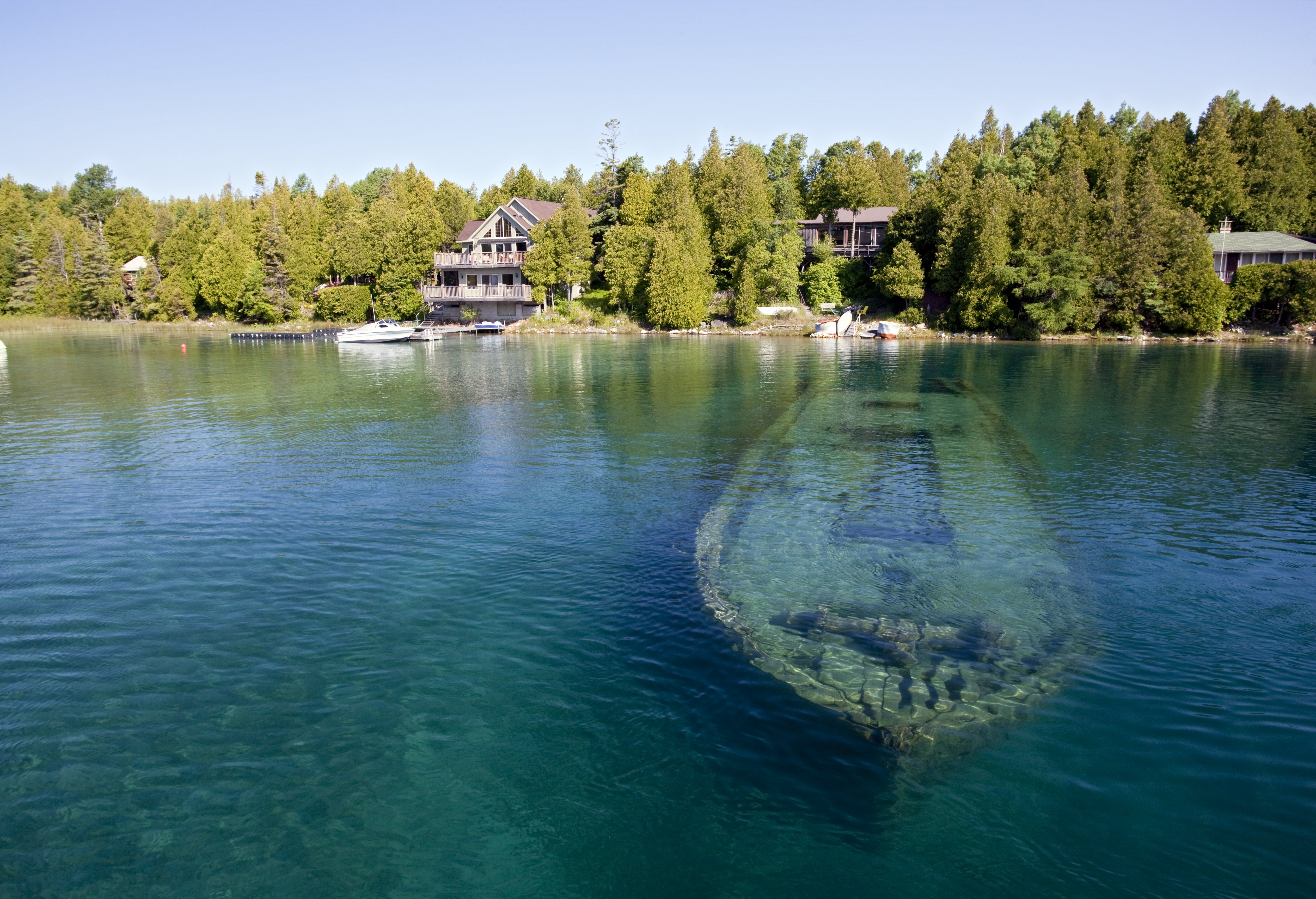 Шхуна в озере Гурон, Онтарио, Канада
