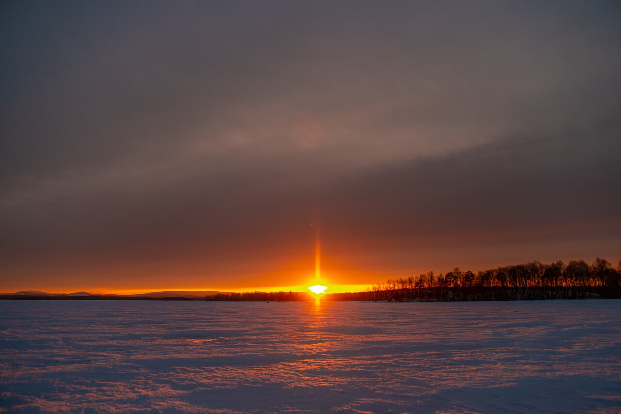 Озеро Увильды зимой Челябинская область