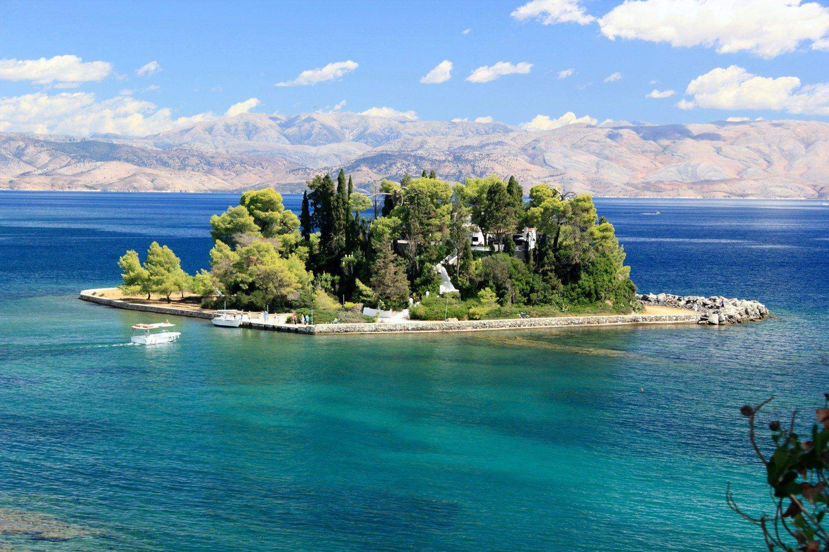 Остров Понтикониси Керкира Греция