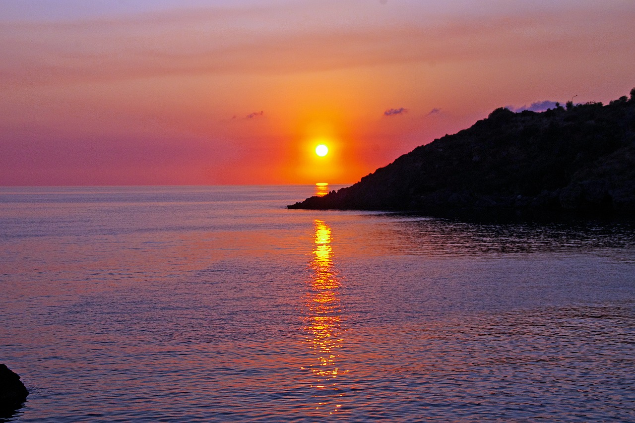 Закат на Тирренском море