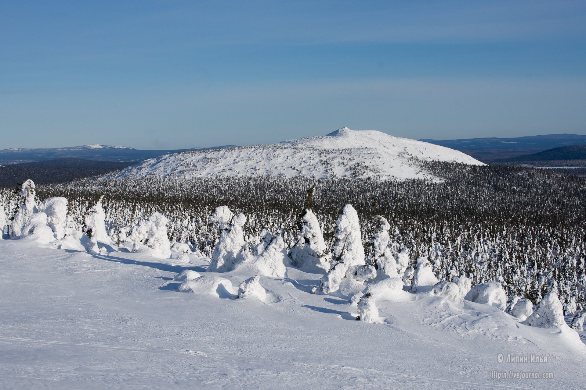 Гора Ослянка Пермский край зимой