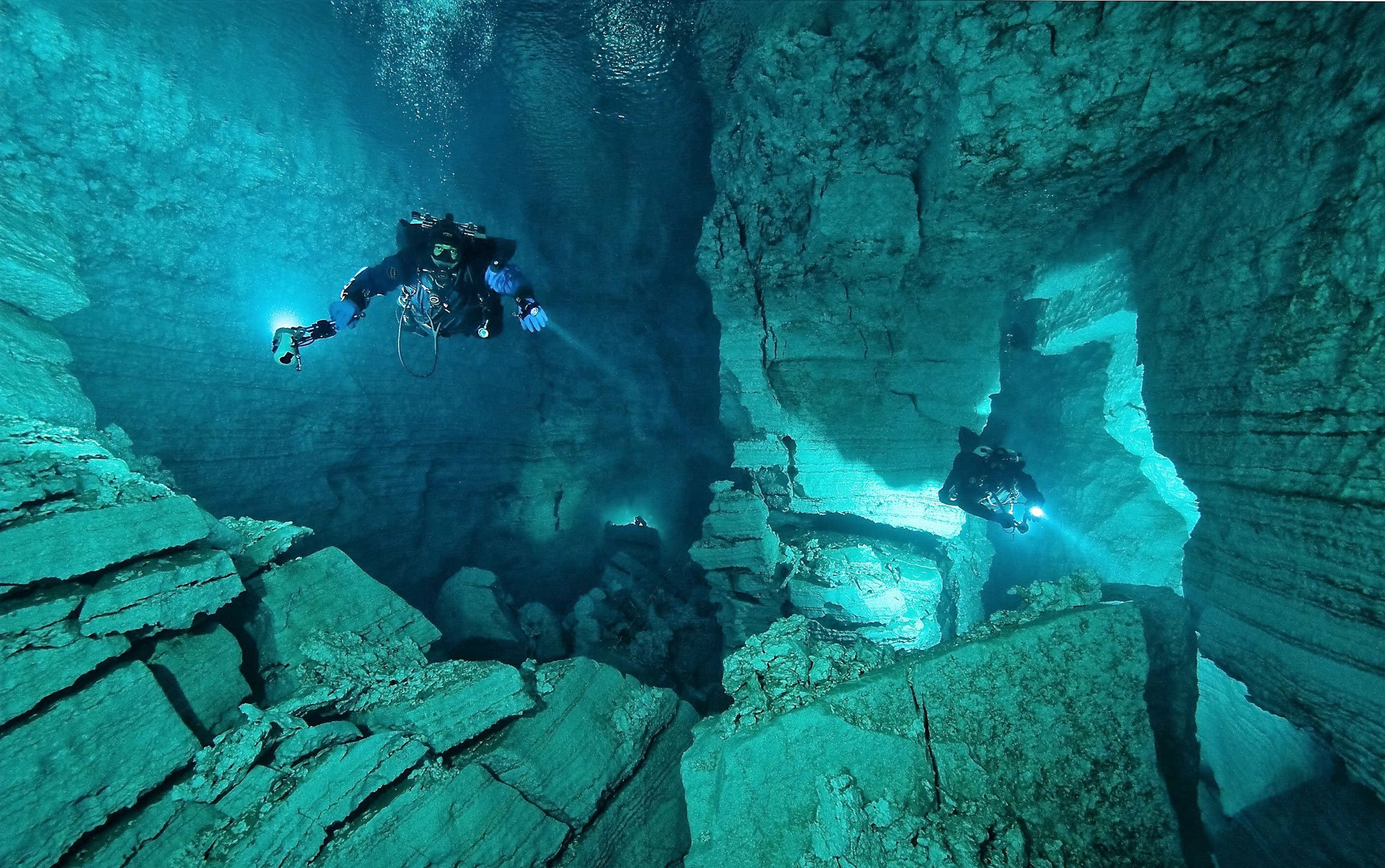 Ординская пещера дайвинг.