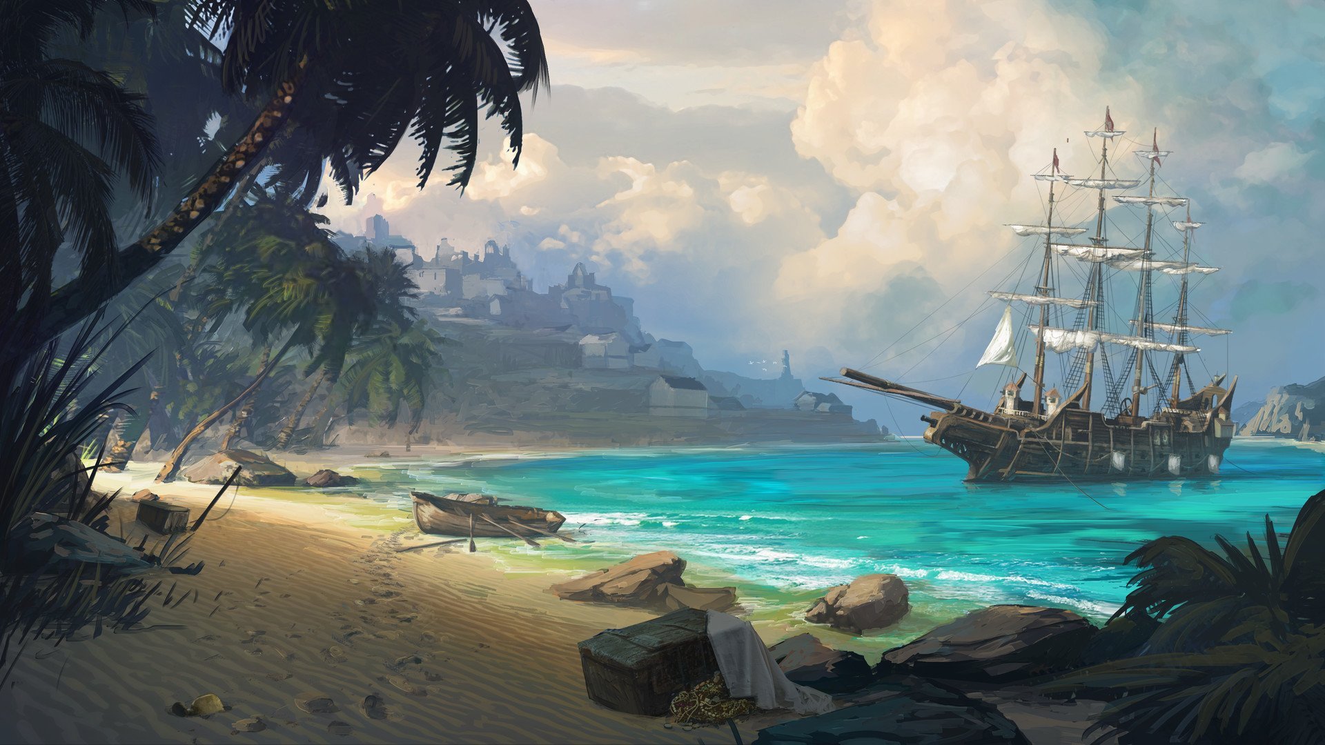 Пиратский остров пираты Карибского моря