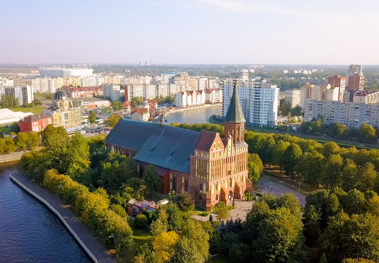 Кафедральный собор Калининград вид сверху