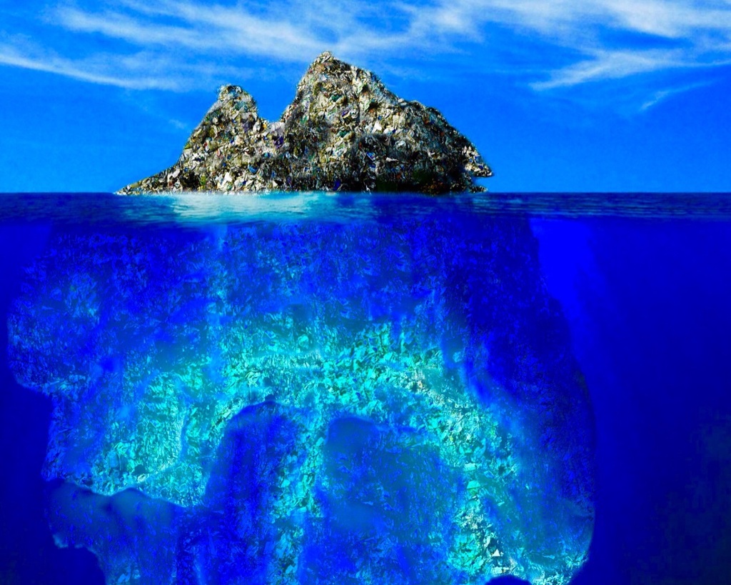 Пластиковый остров в тихом океане