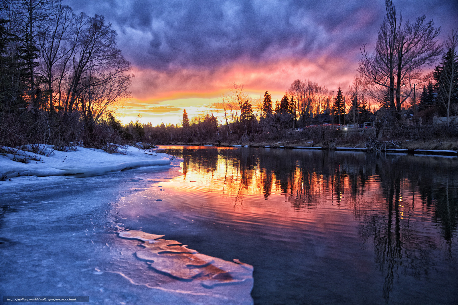 река зимой красивые