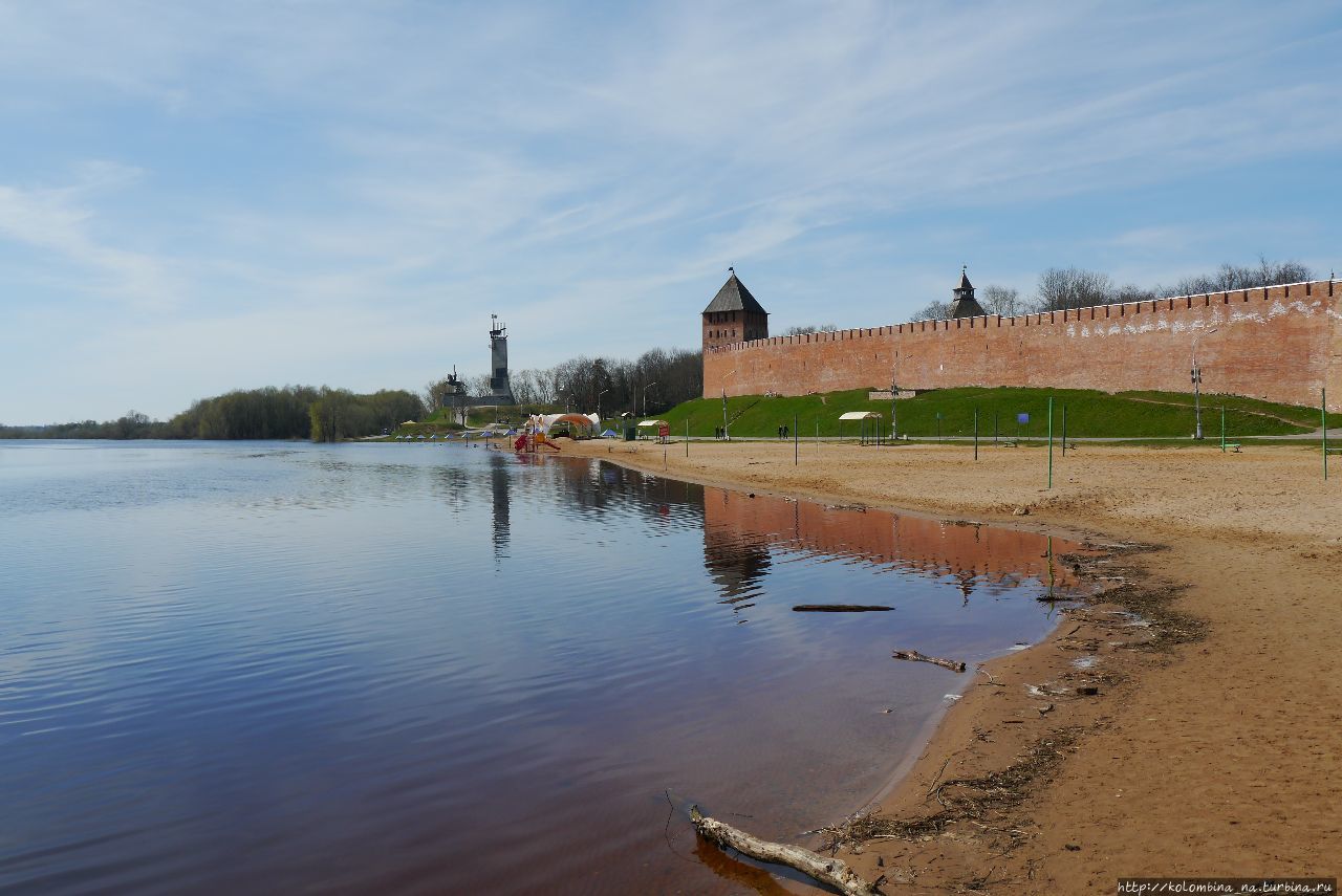 Река Волхов и озеро Ильмень Великий Новгород