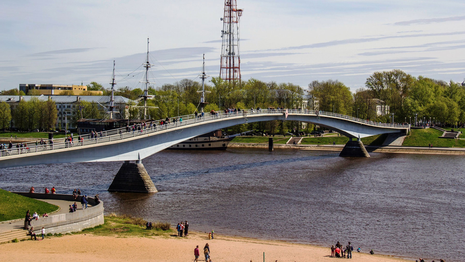 Мост через Волхов Великий Новгород