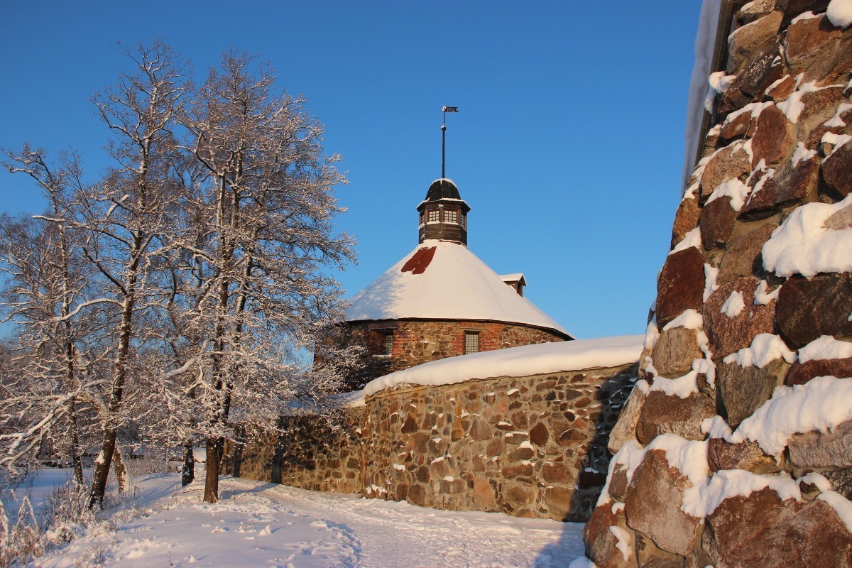 Крепость Корела Приозерск зима
