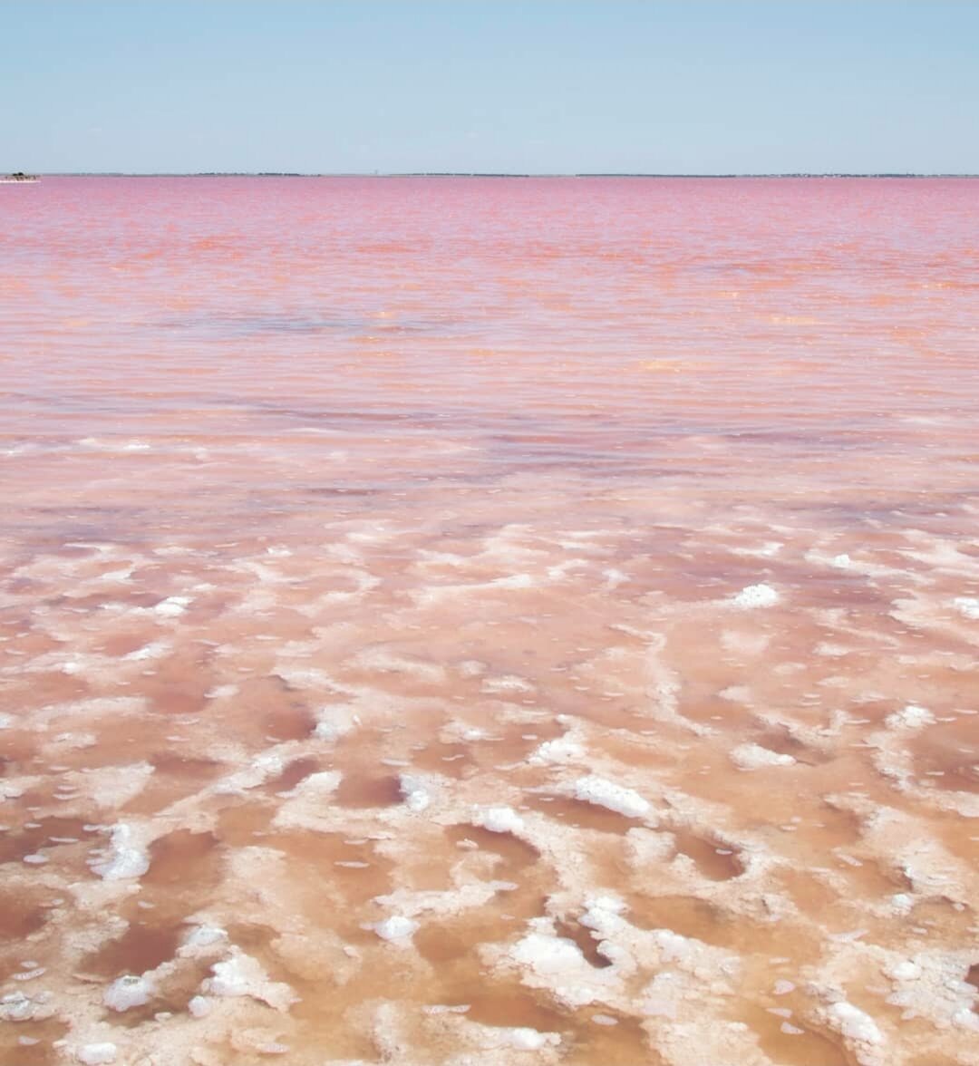 Саки соленое розовое озеро
