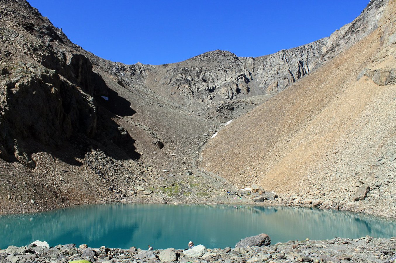 Озера ледник Актру и голубое озеро