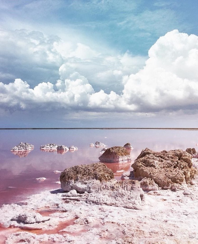 Заповедник Опук Крым розовое озеро