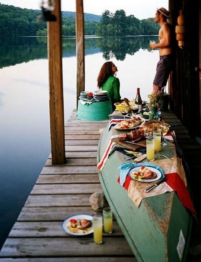 Пикник на озере фото