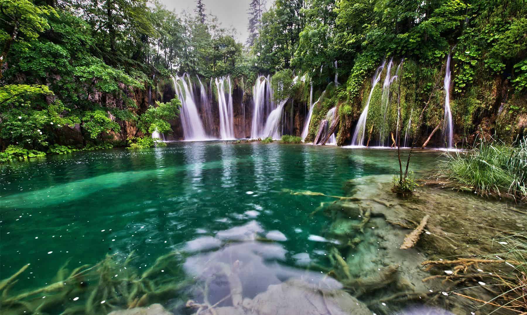 Хорватия водопады на Плитвицких Озерах национальный парк