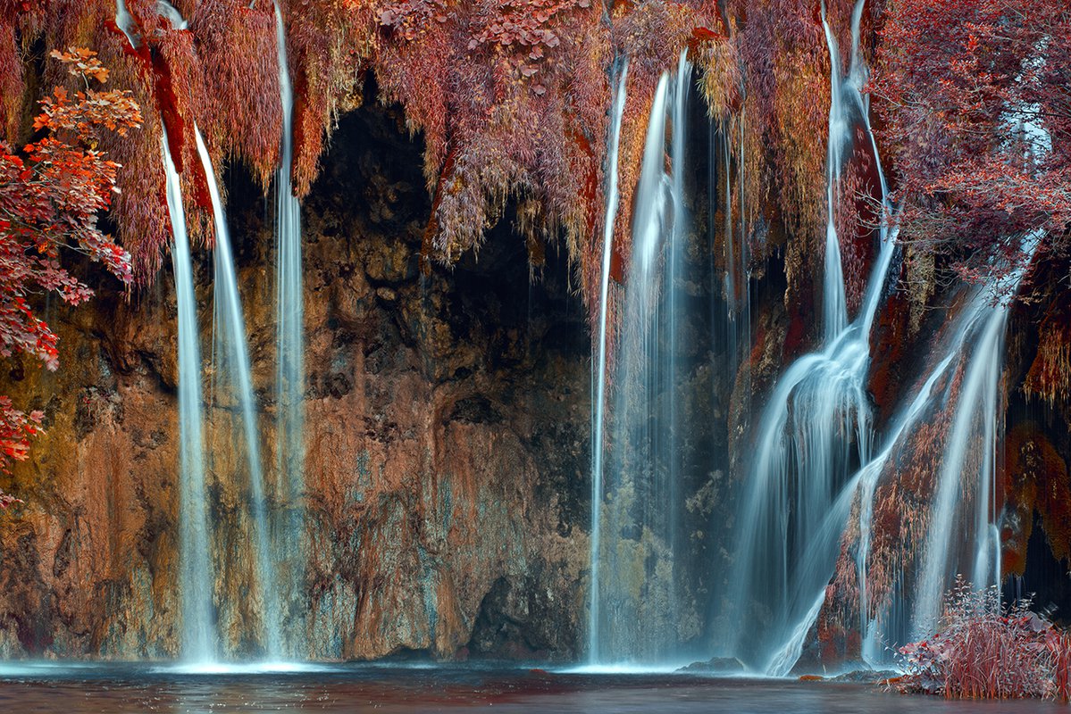 Национальный парк Плитвицкие озера водопад