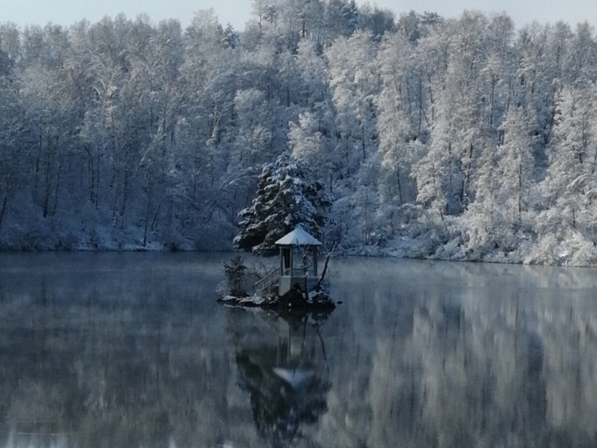 Горный Алтай озеро ая зима