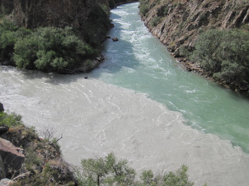 Река Чу в Киргизии