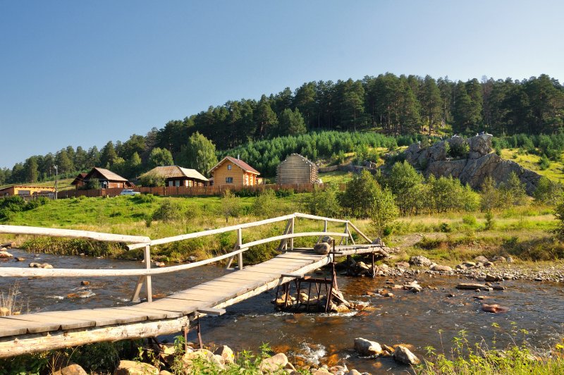 Деревня Тюлюк река Юрюзань