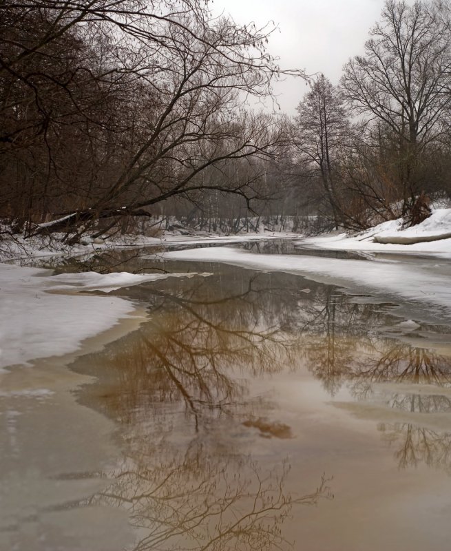 Река Воря зимой