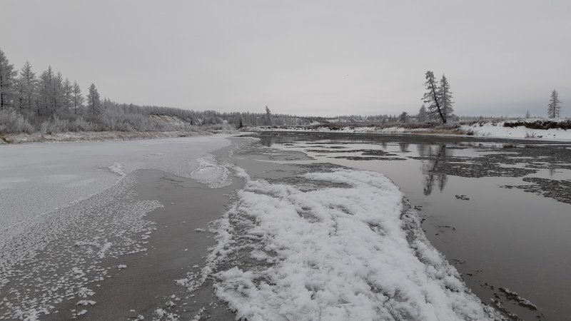 Замерзла река в Ивделе
