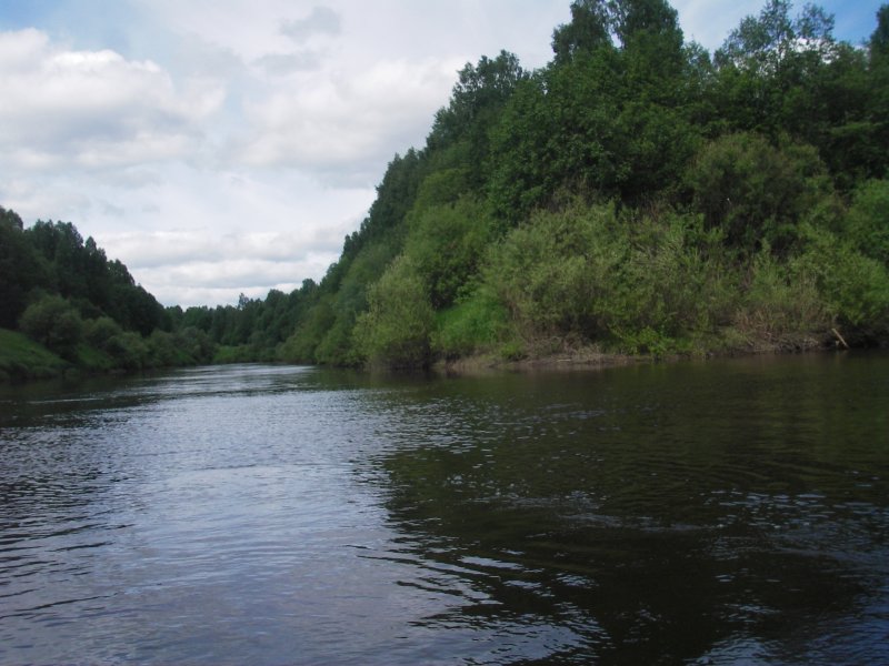 Река Унжа весной