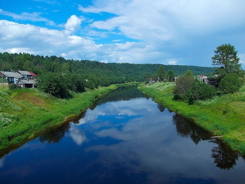 Деревня Алеховщина река Оять