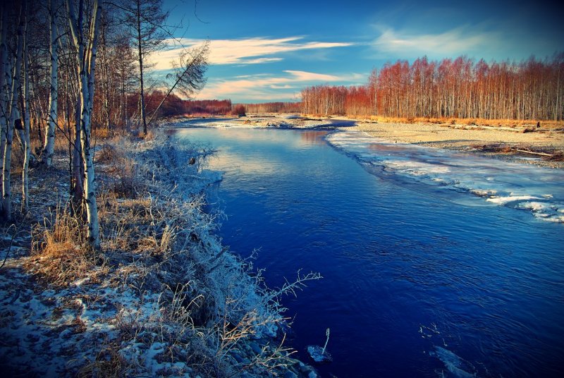 Река зима Магаданская обл