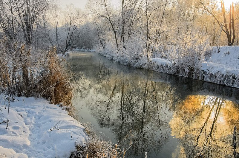 Варыж река зимой