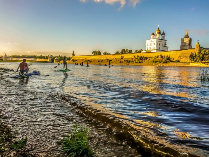Река Великая желтая Псков