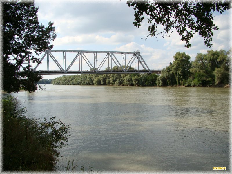 Краснодарский край Кубань река мост