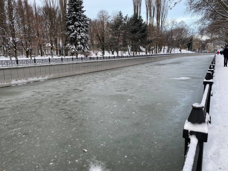 Речка Салгир Крым зимой