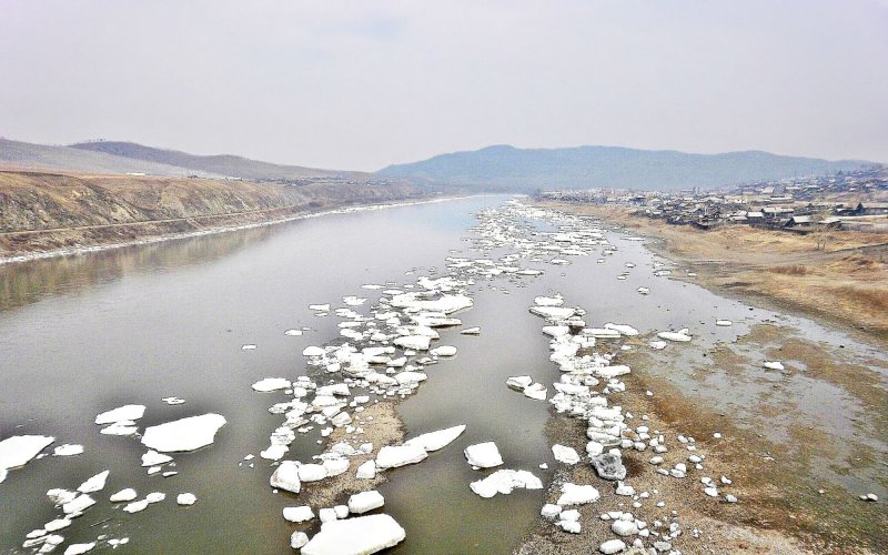 Река Шилка Забайкальского края Весна