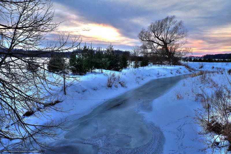 Река Шоша зима