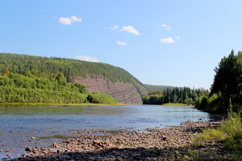 Река Бирюса в Иркутской области
