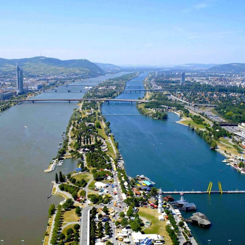 Вена Австрия река Дунай