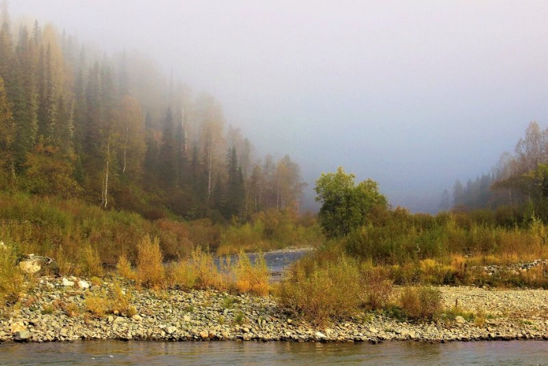 Кузнецкий Алатау кордон на реке Базан