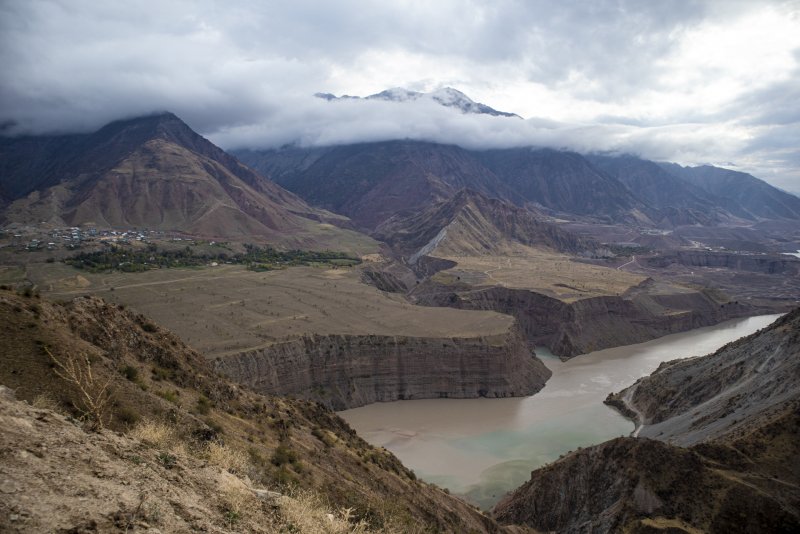 Река Вахш в Таджикистане