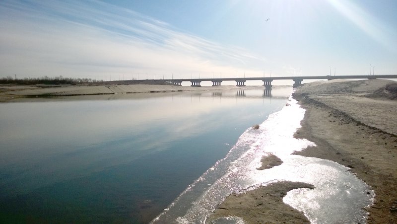 Нукус река Амударья мост