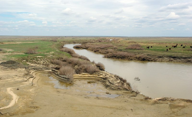 Река Тургай в Казахстане