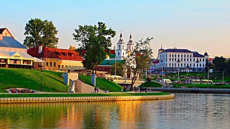 Река Немига в Минске фото