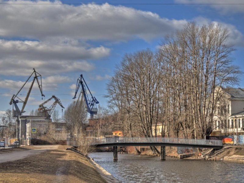 Пряжка река Бердов мост