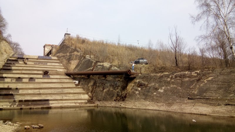 Беловское водохранилище дамба