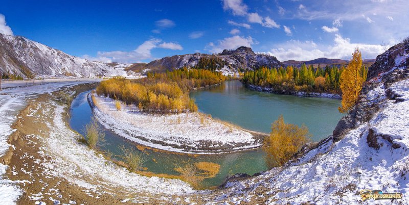 Алтай, Долина реки Чуя февраль 2022