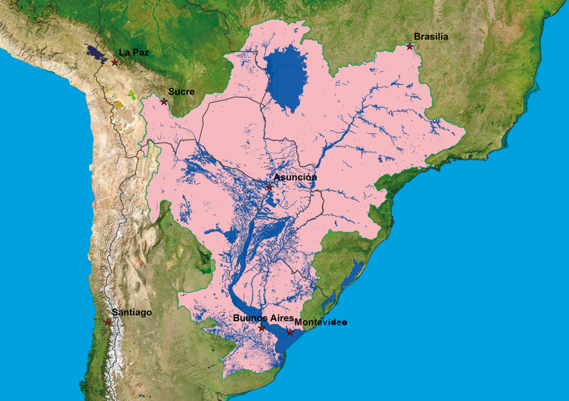Ла-плата река на карте
