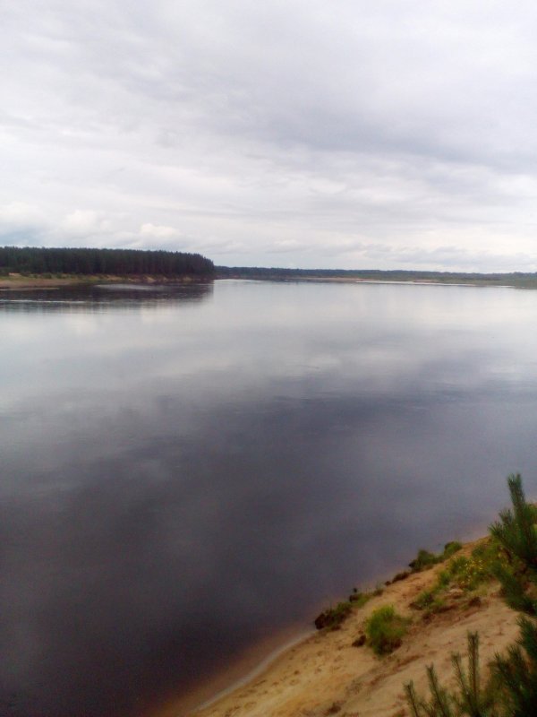 Река Вычегда зимой Коряжма