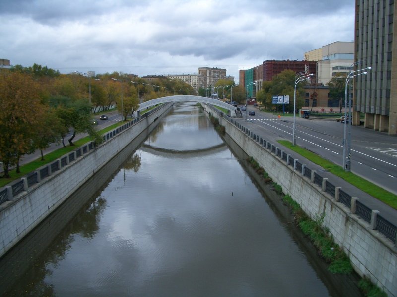 Река Яуза и Москва река в Москве